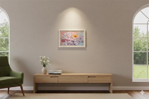 Sunrise on Zaltys – Original Sci-fi Space Art, Alien Landscape Painting, 40x25cm Acrylic & Mixed Media, Gift for Space Lovers, Cosmic Decor - Etsy