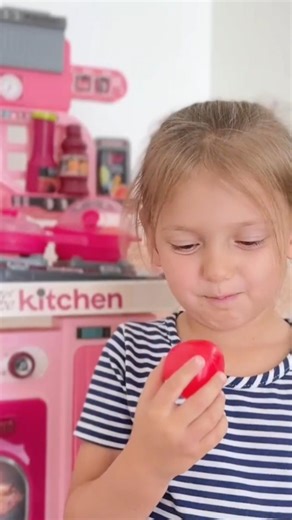 Cute Pink Kitchen Playset for Kids 👧🍳 | Lights & Sound Toy