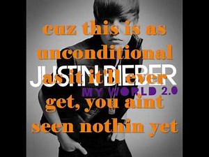 Justin Bieber - U Smile (acoustic) with on screen lyrics My World 2.0