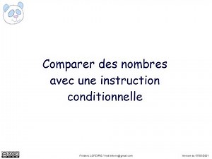 Python - Comparer des nombres avec une instruction conditionnelle