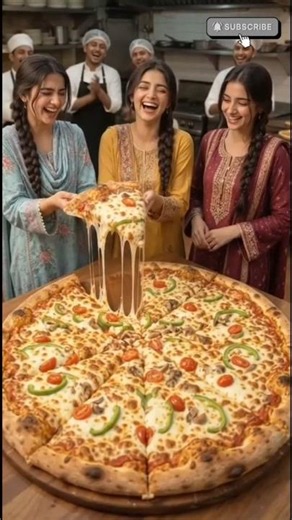 🍕 We Made a GIANT Pizza With 3 Sisters! 😱😂 | Giant Food Challenge