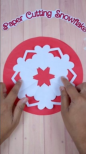 Easy Paper Cutting Snowflake Design ❄️ | DIY Paper Snowflake Step by Step Tutorial