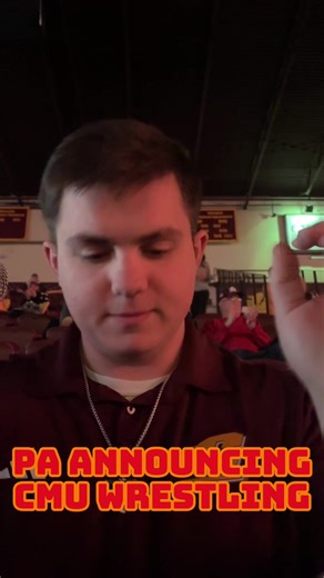 PA Announcing for CMU wrestling! I’ve fallen so much in love with wrestling since getting my first TV opportunity with these guys, and I admire all the hard work they put into this sport! #FireUpChips #NCAAwrestling