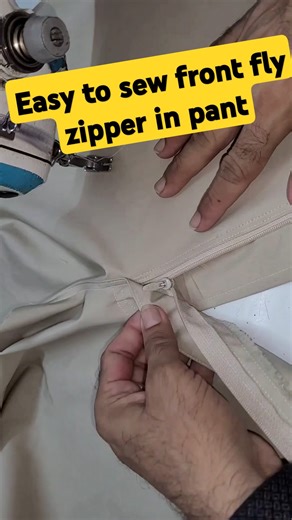 Sew a front fly zipper Easy Method #sewing #shortstrends #sewinghacks