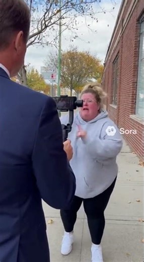 Karen Blocks the Sidewalk — Demands Answers Before Letting Freedom Pass 🚷🎥