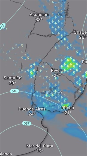 Tormentas y Temperaturas en Aumento en Uruguay y Argentina