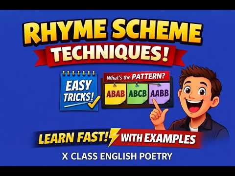 Rhyme Scheme Explained | Easy Tricks with Examples | X Class | Poetry|