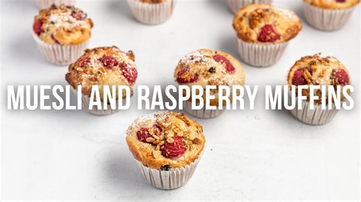 Sunshine in muffin form - Driscoll's raspberries burst with sweet-tart flavour against the wholesome crunch of muesli. Perfect for breakfast, snacks, or those “just because” moments. Find the recipes: https://everydaygourmet.tv/recipes/muesli-and-raspberry-muffins | Everyday Gourmet
