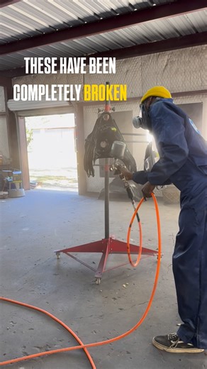 SideStreet Customs | Spraying the front suspension components and frame on the c10 with @eastwoodco rust encapsulator plugin matte finish. Application is being... | Instagram