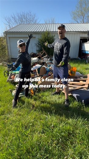 It took us 30 minutes to clean up years of accumulated junk! We LOVE helping families declutter their lives 💖 . . . #junkremoval #springcleaning #declutter #timelapse #beforeandafter #couple #asmr #clean | Junk Lovers Junk Removal & Hauling LLC