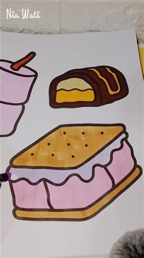 Color with me | Coloring Sandwich Marshmello #asmrcoloring #shorts #coloring #mewarnai
