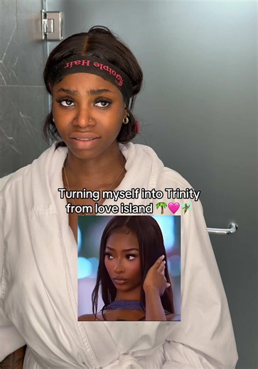 Still we rise I guess😋 imma stand by Trinity all day boo ! Inspo: @aba asante #loveislandusa #trinityloveisland #makeuptransformation #transition #makeup
