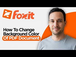 How to Change Background Color of a PDF Document in Foxit PDF Editor (2026 Full Guide)