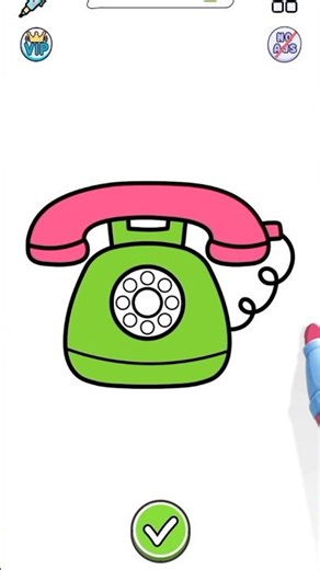 Amazing Retro Phone coloring. #shorts