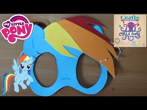 DIY: How to make RAINBOW DASH mask for birthday party from MY LITTLE PONY TUTORIAL