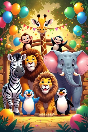 Zoo Animals Story Coloring Book for Kids | Ages 4-8 | Adventure Tale (PDF Download) - Etsy