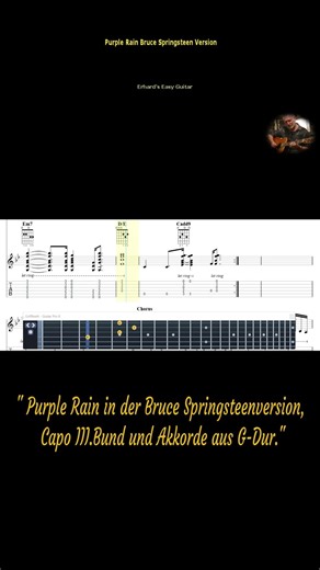 Purple Rain Tutorial Bruce Springsteen Version #guitar