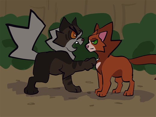 Poor Tigerclaws Noodlestars 😔 Fireheart for deputy 🦅🦅🔥 #Fireheart #tigerclaw #firestar #warriorcats #animaticmeme
