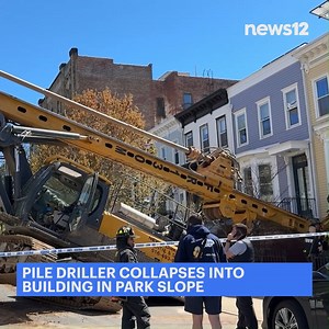 16K views · 59 reactions | CONSTRUCTION CRASH: A pile driller tipped over and came crashing down in Park Slope this afternoon. https://bit.ly/3Q3MH1r | News 12 Brooklyn | Facebook