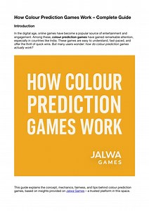 How Colour Prediction Games Work – A Detailed Guide by Jalwa Games - SlideServe