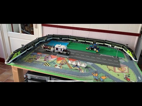 lego 60337 moc /mod with 6 passenger carriages and running the train around my lego city layout