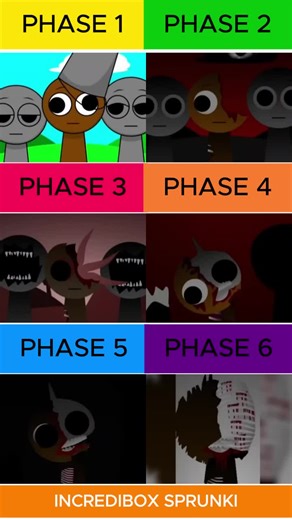 All Phases in Incredibox Sprunki Comparison
