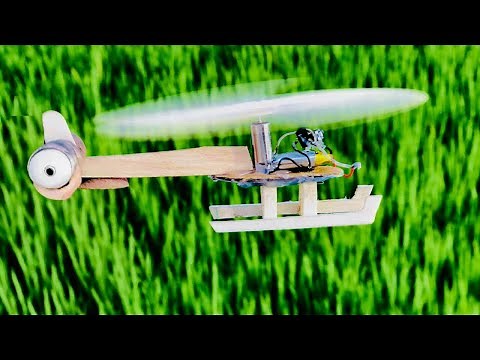 DIY Wooden Helicopter - Build and Test Flight.