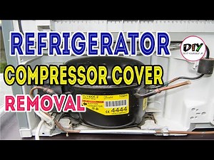 Refrigerator overload relay compressor cover removal