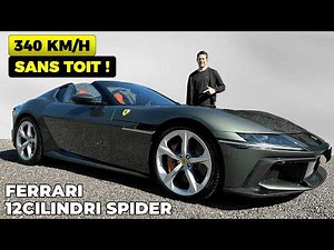 Essai Ferrari 12Cilindri Spider – 340 KM/H sans toit !