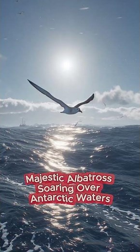 Majestic Albatross Soaring Over Antarctic Waters