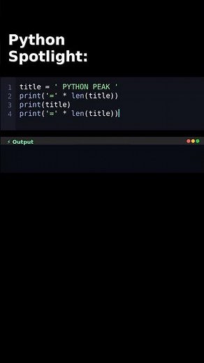 Python Spotlight: Power Move Print Ascii #simpleasciidesign