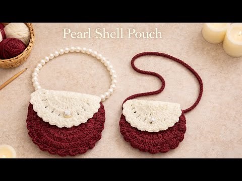 Pearl Shell Purse | Hand-Crocheted Elegance | Yarn Garden |