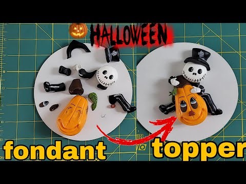 How to Make a Halloween Fondant Pumpkin/ Easy Step-by-Step Tutorial/Halloween cake design