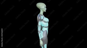 Girl Aliens is Walking