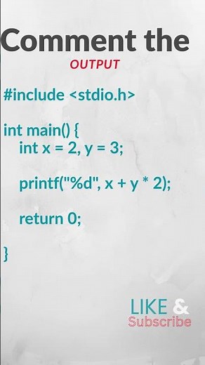 C Programming Output Questions 📌 | Learn & Test Your Skills #shorts