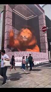 3d lion 🦁 in advertising in Osaka, Japan 🇯🇵 | Japan Entertainment