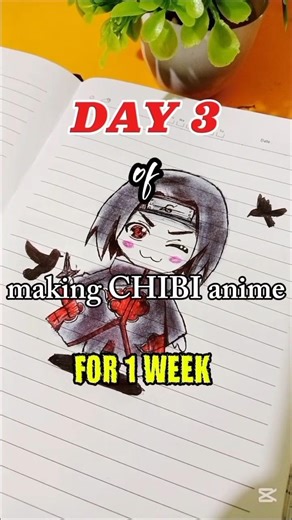 Cute Itachi Uchiha Chibi Drawing 🔥 Sharingan Eyes Anime Sketch #shorts #animeart