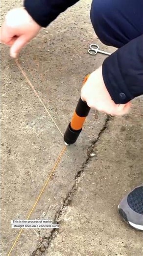 Perfect Straight Lines on Concrete Using a Chalk Line Tool | Construction Marking Process