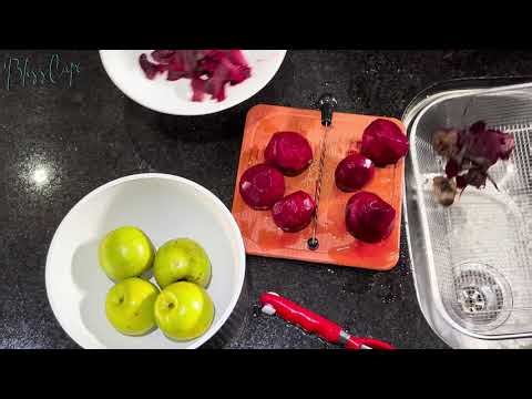 ASMR Making Fresh Beetroot & Apple Salad | Chopping & Mixing Sounds | No Talking