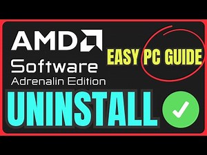 How To UNINSTALL AMD Software Adrenalin Edition (QUICK & EASY) 2026