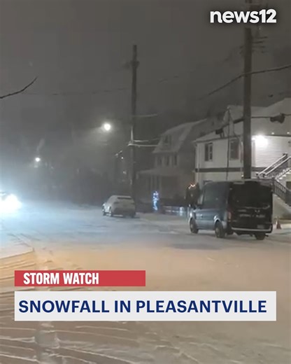 STORM WATCH: Snow starts to fall in Pleasantville. LIVE WEATHER: https://tinyurl.com/mrx9eewb | News 12 Hudson Valley
