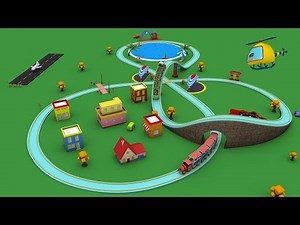 Trains for children - cartoon for kid - choo choo train - kids railway - Toy Factory cartoon