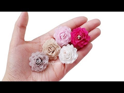 Make Easy Small Fabric Roses - Mini Fabric Flowers