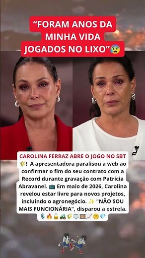 CAROLINA FERRAZ: "Estou livre!", o segredo dos novos projetos e a saída do DOMINGO ESPETACULAR