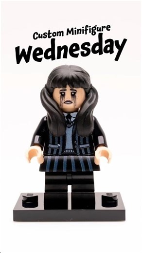 Exclusive LEGO Custom Minifigure - Wednesday Speed Build