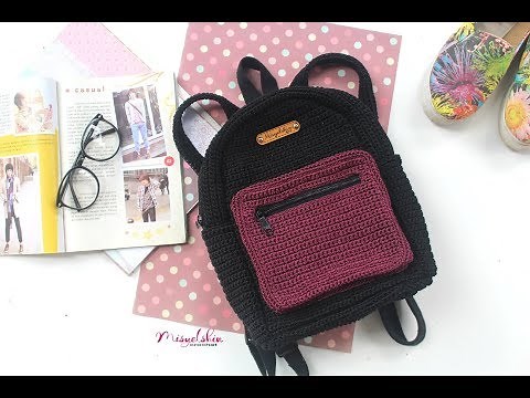 Tutorial crochet backpack || ransel rajut