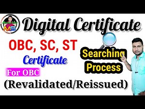 OBC Digital Certificate no find 📚 OBC revalidate reissue digital Certificate number search
