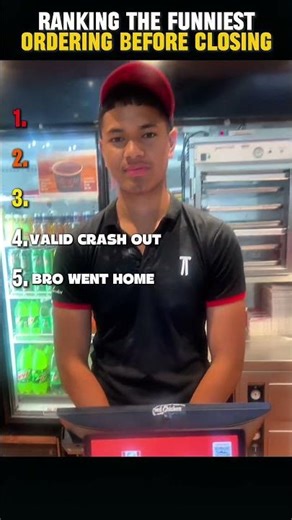 Ranking The Funniest Ordering Before Closing🤣 #funny #memes #tiktok