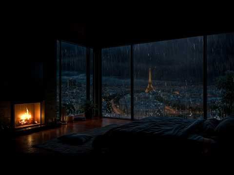 🌙🌧️ NYC High-Rise Rain (No Ads) | Relaxing Thunder for Deep Sleep 😴