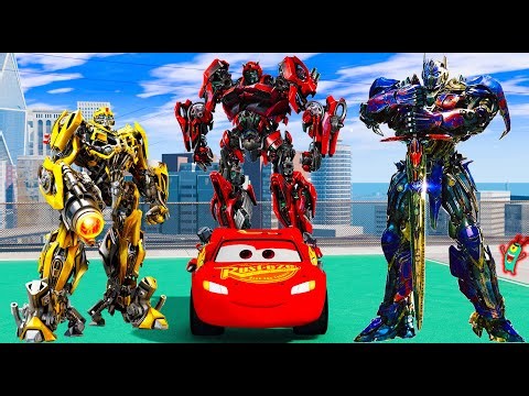 Lightning McQueen became a transformer | CARS TRANSFORMERS